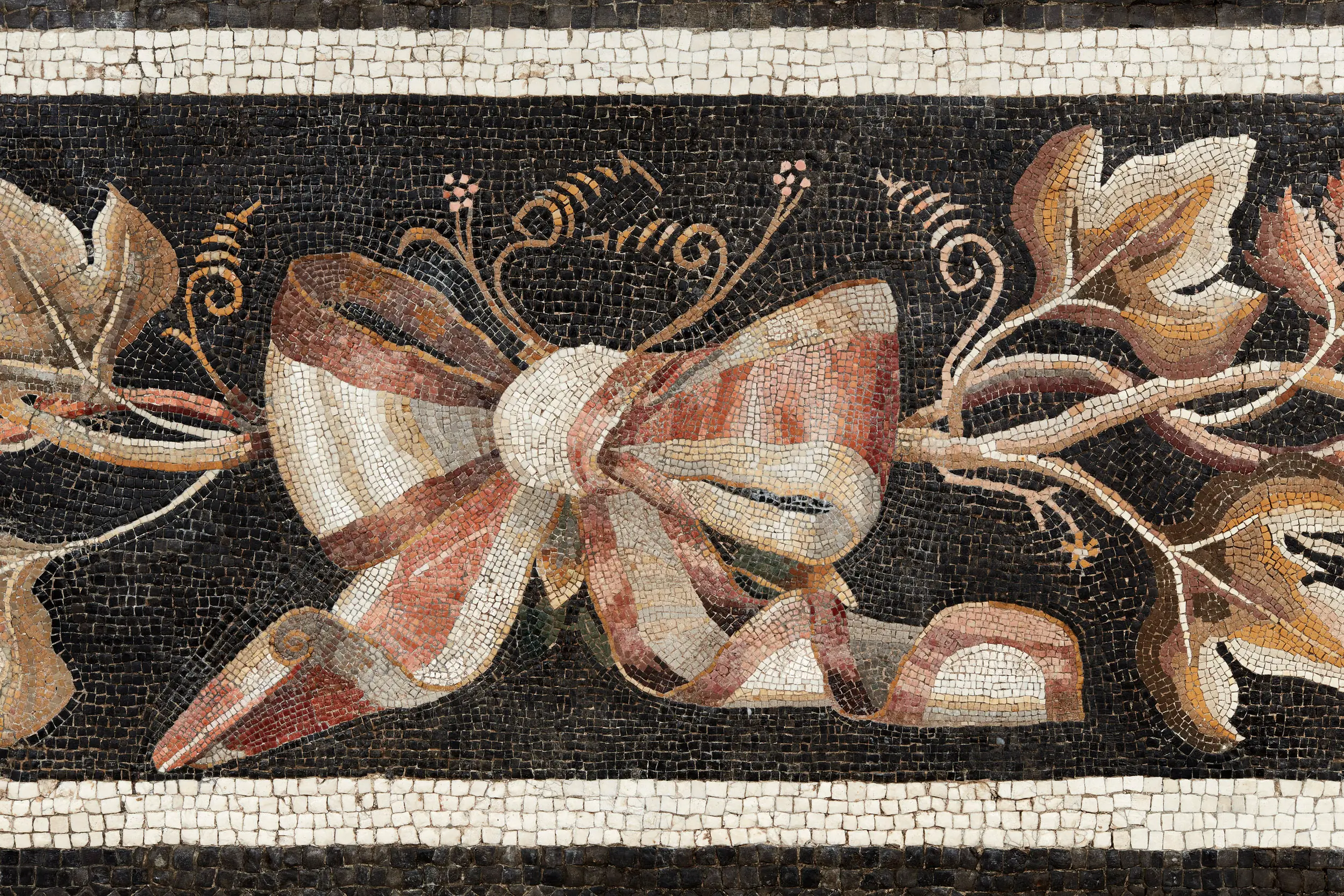 Mosaico con fiocco e tralci di vite - Museo Archeologico Nazionale Aquileia