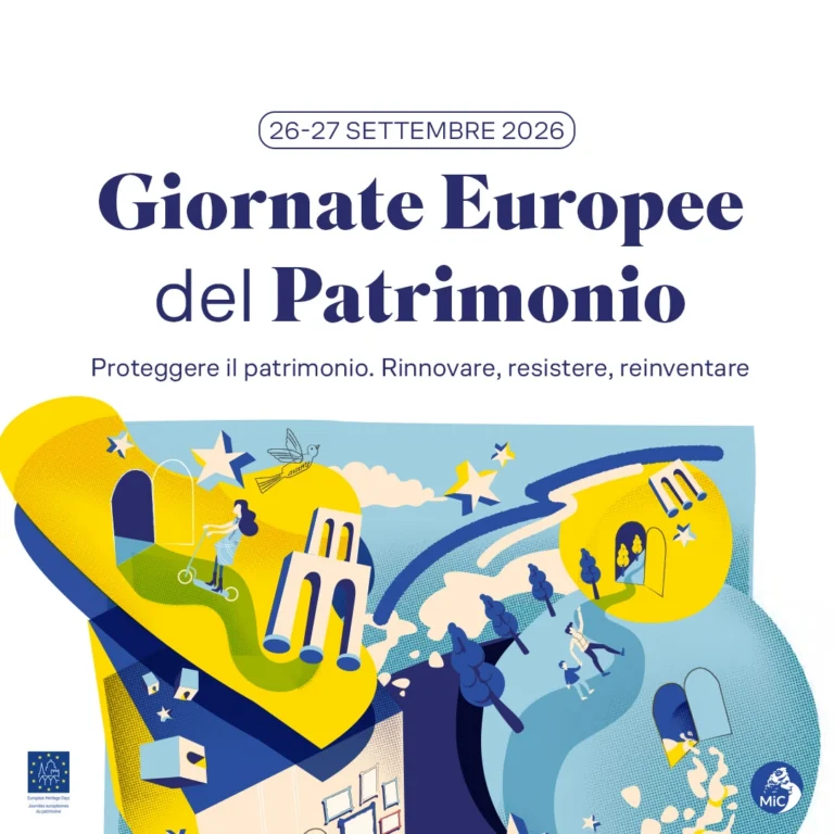 Locandina Giornate del Patrimonio con immagine fantastica colorata